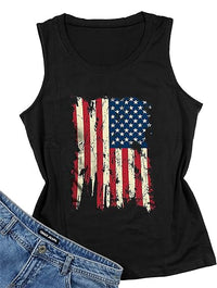 Load image into Gallery viewer, Independence Day Fashion: Women&#39;s Patriotic USA Flag V-Neck Tank Top
