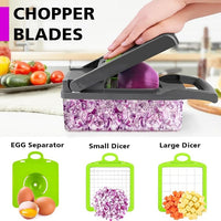 Load image into Gallery viewer, 13-in-1 Vegetable Chopper &amp; Slicer with 8 Stainless Steel Blades
