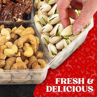 Load image into Gallery viewer, Christmas Mixed Nuts Gift Basket - 7-Section Gourmet Holiday Snack Tray
