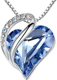 Load image into Gallery viewer, Infinity Love Heart Pendant with Birthstone Crystals
