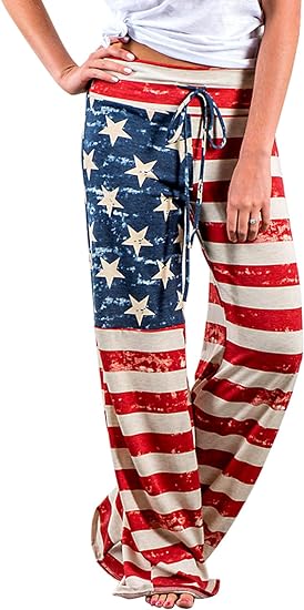 Women's Floral High Waist Pajama Pants - Comfy Wide Leg Lounge Trousers