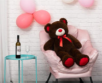 Load image into Gallery viewer, 36&quot; Giant Teddy Bear - Plush Toy with Red Ribbon, Perfect Gift
