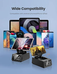 Load image into Gallery viewer, 3-in-1 Bluetooth Speaker, Phone Stand &amp; Alarm Clock
