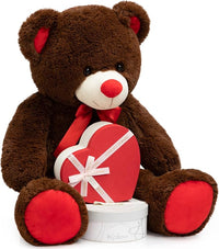 Load image into Gallery viewer, 36&quot; Giant Teddy Bear - Plush Toy with Red Ribbon, Perfect Gift
