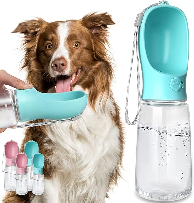 Leak-Proof Dog Water Bottle 19oz, Portable Pet Water Dispenser