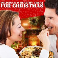 Load image into Gallery viewer, Christmas Mixed Nuts Gift Basket - 7-Section Gourmet Holiday Snack Tray
