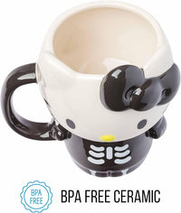 Load image into Gallery viewer, Hello Kitty Halloween Skeleton 3D Ceramic Mug - 20oz
