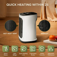Load image into Gallery viewer, Compact Space Heater with Thermostat
