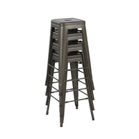 Load image into Gallery viewer, Modern Industrial Metal Barstool Set of 4, 30&quot; Backless Stackable Kitchen &amp; Bar Stools
