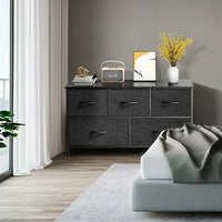 Load image into Gallery viewer, Versatile Fabric Dresser with Wood Top

