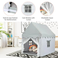 Load image into Gallery viewer, Costway Kids Play Tent Large Playhouse Children Play Castle Fairy Tent Gift w/ Mat Gray
