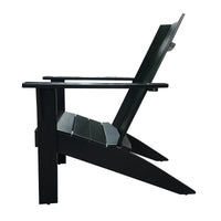 Load image into Gallery viewer, Elegant Black Outdoor Adirondack Chair - Modern Design &amp; Acacia Wood
