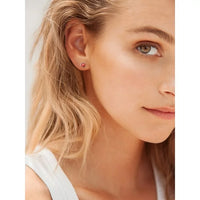 Load image into Gallery viewer, Heart Stud Earrings July Birthstone
