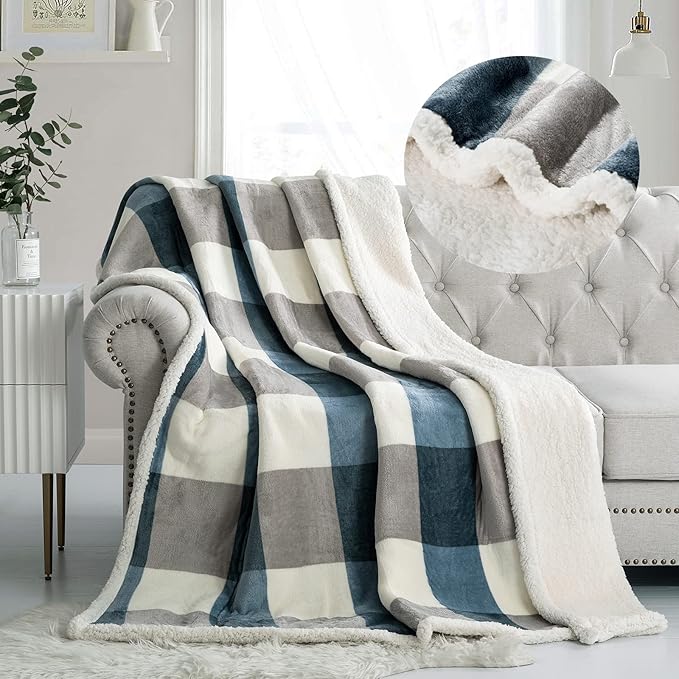 Sherpa Fleece Throw Blanket