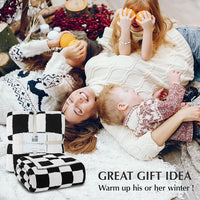 Load image into Gallery viewer, Checkered Microfiber Throw Blanket - Soft, Cozy, Lightweight &amp; Warm 50&quot;x70&quot;
