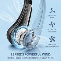 Load image into Gallery viewer, Portable Bladeless Neck Fan - Hands-Free 360° Cooling Fan
