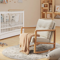 Load image into Gallery viewer, Beige Rocking Chair - Elegant Comfort
