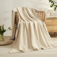 Load image into Gallery viewer, Cotton Throw Blanket 50&quot;x60&quot; - Lightweight &amp; Breathable All-Season
