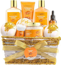 Load image into Gallery viewer, 10-Pc Almond Milk &amp; Honey Spa Gift Basket for Women - Relaxation Set
