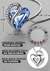 Load image into Gallery viewer, Infinity Love Heart Pendant with Birthstone Crystals
