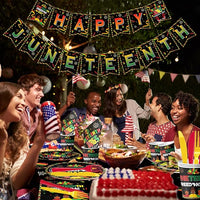 Load image into Gallery viewer, Complete Juneteenth Party Supplies Set - 142 Pieces for Freedom Day Celebration
