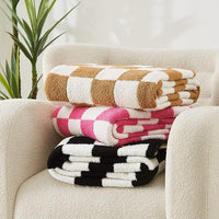 Load image into Gallery viewer, Checkered Microfiber Throw Blanket - Soft, Cozy, Lightweight &amp; Warm 50&quot;x70&quot;
