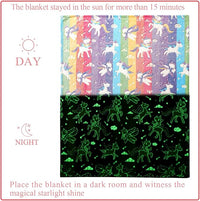 Load image into Gallery viewer, Glow in the Dark Unicorn Blanket - Soft, 50&quot;x60&quot;, Gifts for Girls
