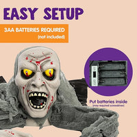 Load image into Gallery viewer, Terrifying Light-Up Zombie Groundbreaker w/ Sound for Halloween Yard Decor
