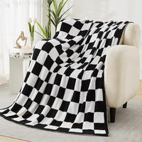Load image into Gallery viewer, Checkered Microfiber Throw Blanket - Soft, Cozy, Lightweight &amp; Warm 50&quot;x70&quot;
