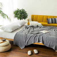 Load image into Gallery viewer, Cotton Throw Blanket 50&quot;x60&quot; - Lightweight &amp; Breathable All-Season
