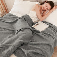 Load image into Gallery viewer, Cotton Throw Blanket 50&quot;x60&quot; - Lightweight &amp; Breathable All-Season
