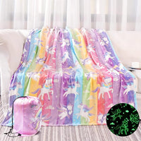 Load image into Gallery viewer, Glow in the Dark Unicorn Blanket - Soft, 50&quot;x60&quot;, Gifts for Girls
