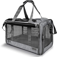 Load image into Gallery viewer, Soft-Sided Cat &amp; Dog Carrier for Pets Up to 20lbs, Washable, Collapsible, Grey
