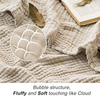 Load image into Gallery viewer, Cotton Throw Blanket 50&quot;x60&quot; - Lightweight &amp; Breathable All-Season
