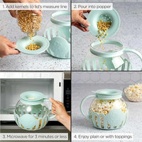 Load image into Gallery viewer, Microwave Popcorn Popper with BPA-Free Glass &amp; Butter Melting Lid
