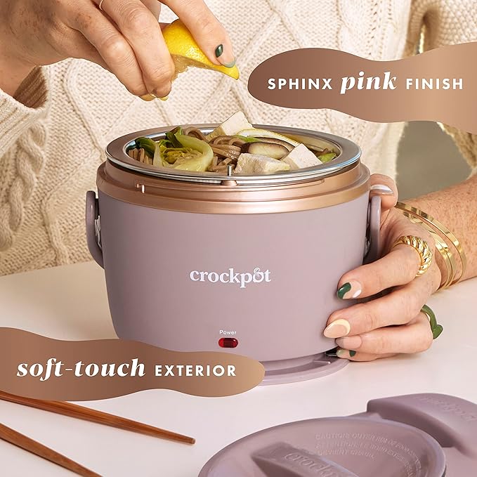 Crock-Pot 20-Oz Portable Electric Lunch Box & Food Warmer, Blush Pink