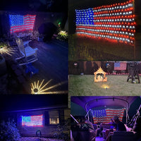 Load image into Gallery viewer, Vibrant LED American Flag Lights - 6.5ft x 3.2ft Waterproof Outdoor Decor
