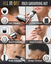 Load image into Gallery viewer, Multi-Functional Waterproof Beard Trimmer for Men Grooming Kit
