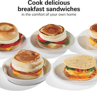 Load image into Gallery viewer, Breakfast Sandwich Maker with Timer, Silver 25490
