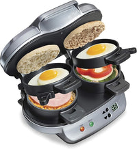 Load image into Gallery viewer, Breakfast Sandwich Maker with Timer, Silver 25490
