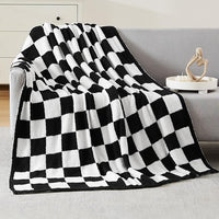 Load image into Gallery viewer, Checkered Microfiber Throw Blanket - Soft, Cozy, Lightweight &amp; Warm 50&quot;x70&quot;

