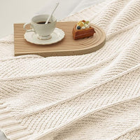 Load image into Gallery viewer, Knit Throw Blanket - Chunky Chevron Texture, 50&quot;x60
