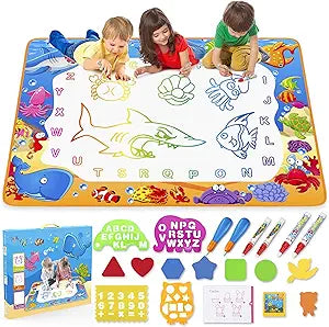 Large Water Doodle Mat - Reusable Kids Drawing & Educational Toy