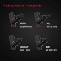 Load image into Gallery viewer, FitRx Neck and Back Massager, Handheld Percussion Massage Gun with Multiple Speeds and Attachments
