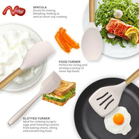 Load image into Gallery viewer, Premium 14-Piece Silicone Cooking Utensil Set with Wooden Handles
