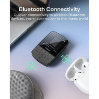 Load image into Gallery viewer, Mini Bluetooth MP3 Player 64GB TF Card HiFi Sound Portable Music Player with Clip
