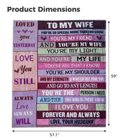 Load image into Gallery viewer, To My Wife Fleece Blanket
