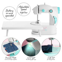 Load image into Gallery viewer, Virtu Mini Portable Sewing Machine Kit for Beginner (122 Piece)
