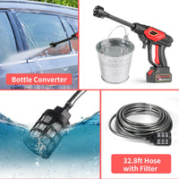 Load image into Gallery viewer, 970PSI Cordless Pressure Washer 24V Portable Water Gun with 6-in-1 Nozzle
