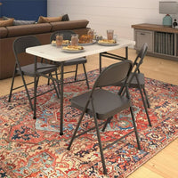 Load image into Gallery viewer, SmartFold All-Steel Folding Chairs, 4-Pack, Black
